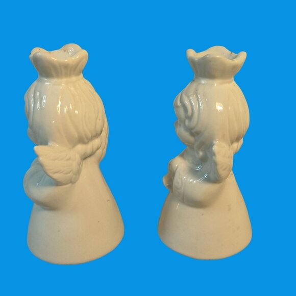 Handerbeit Praying Musician Angels Candle Holders White Porcelain Germany - Picture 6 of 16